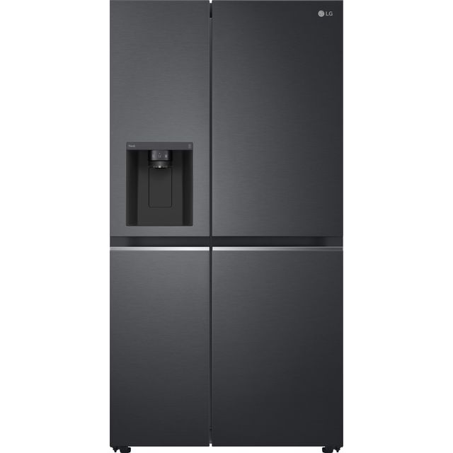 LG NatureFRESH GSLV71MCTD Wifi Connected Non-Plumbed Frost Free American Fridge Freezer - Matte Black - D Rated