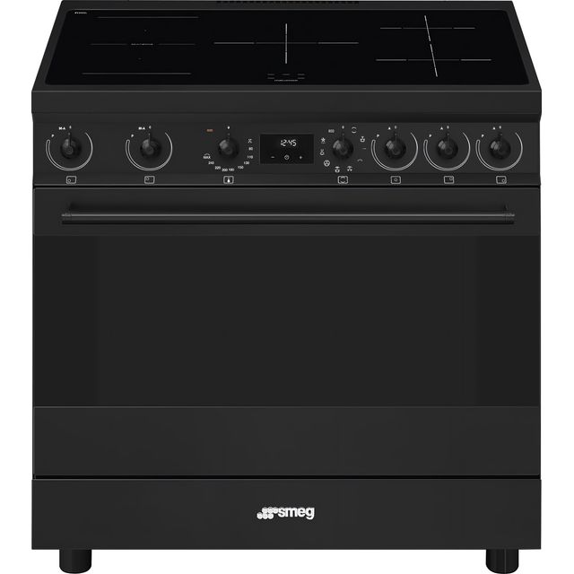 Smeg Concert C9IMN2 Electric Range Cooker with Induction Hob - Matt Black - A Rated