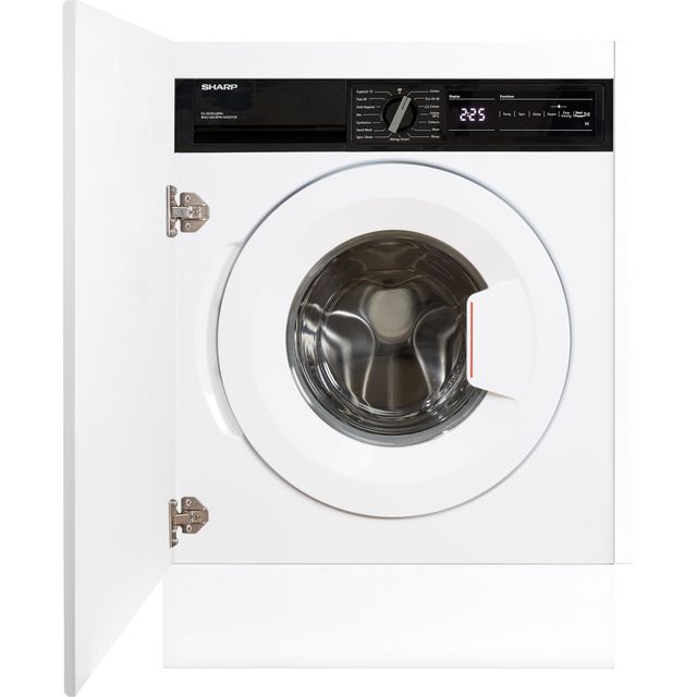 Sharp ES-NIH814BWA-EN Integrated 8kg Washing Machine with 1400 rpm – White – A Rated