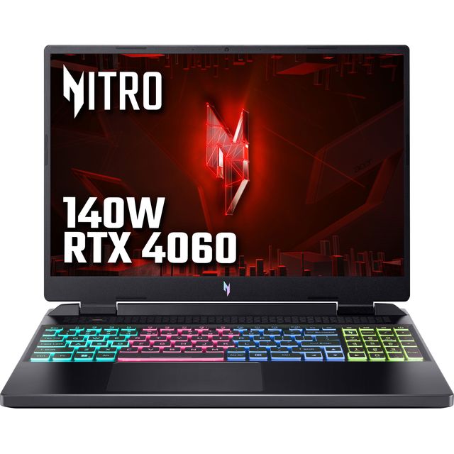Acer Nitro 16 AN16-41 16 Gaming Laptop - NVIDIA GeForce RTX 4060, AMD Ryzen 7, 1 TB SSD - Black
