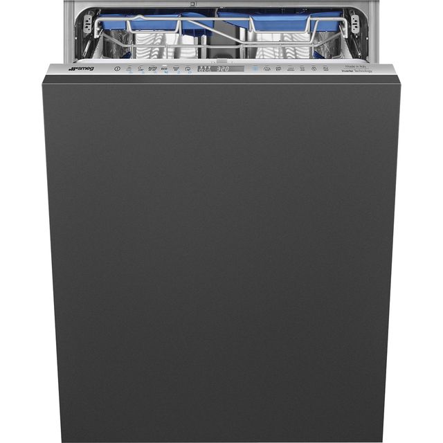 Smeg DI324AQ Fully Integrated Standard Dishwasher – Silver Control Panel with Sliding Door Fixing Kit – A Rated
