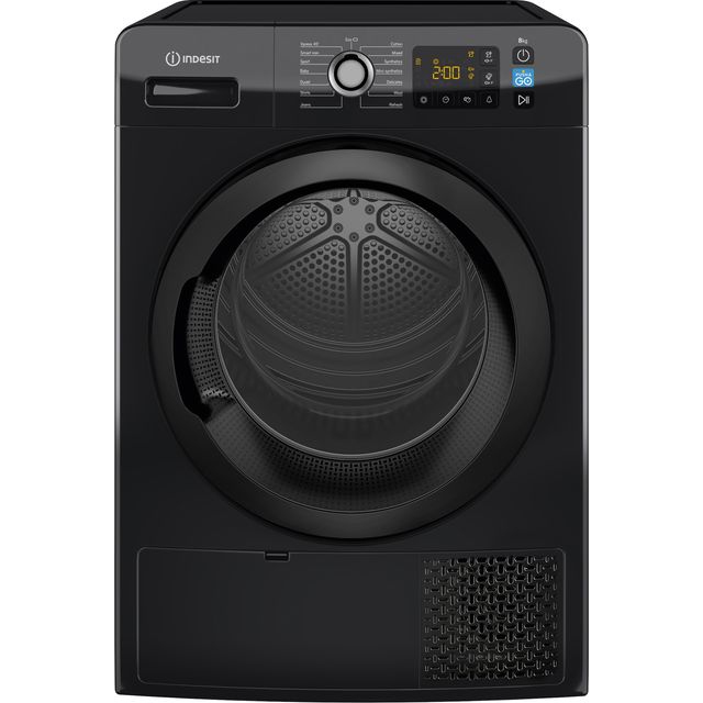 Indesit Push&Go YTM1182BXUK 8Kg Heat Pump Tumble Dryer - Black - A++ Rated