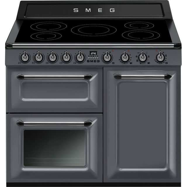 Smeg Victoria TR103IGR2 100cm Electric Range Cooker with Induction Hob - Slate Grey - A/B Rated