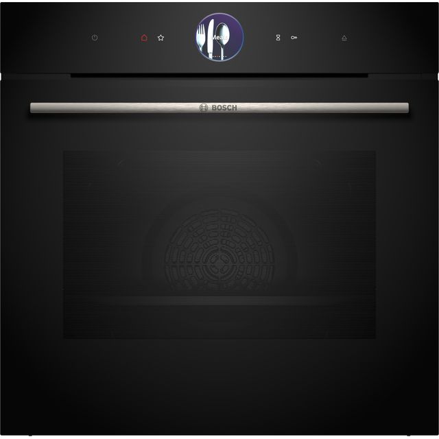 Bosch Series 8 HRG7764B1B Built In Electric Single Oven and Pyrolytic Cleaning - Black - A+ Rated