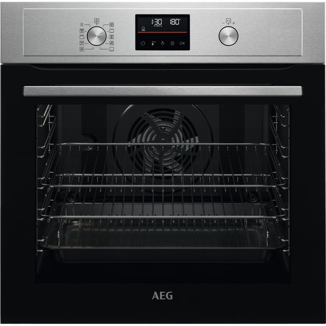 AEG 6000 AirFry BPX535061M Built In Electric Single Oven with Pyrolytic Cleaning - Stainless Steel - A+ Rated