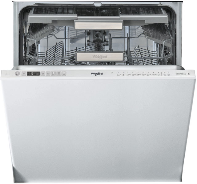 Whirlpool WIO3O33DELUK Fully Integrated Standard Dishwasher - Silver Control Panel with Fixed Door Fixing Kit - A+++ Rated