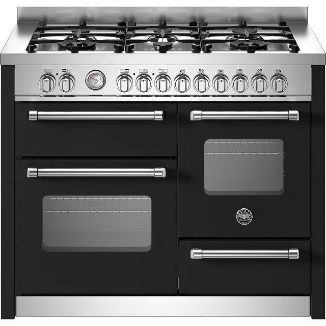 Bertazzoni Master Series MAS116L3ENEC Dual Fuel Range Cooker - Nero - A/A Rated