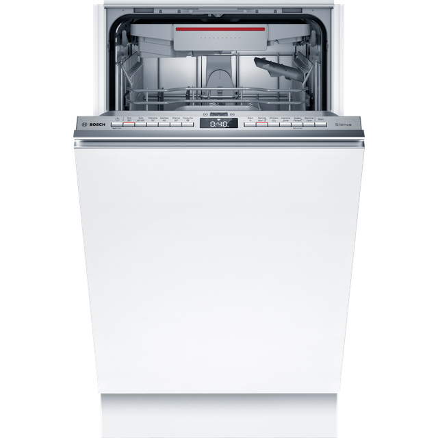 Bosch Series 4 SPV4EMX21G Wifi Connected Fully Integrated Slimline Dishwasher – Grey Control Panel with Fixed Door Fixing Kit – D Rated
