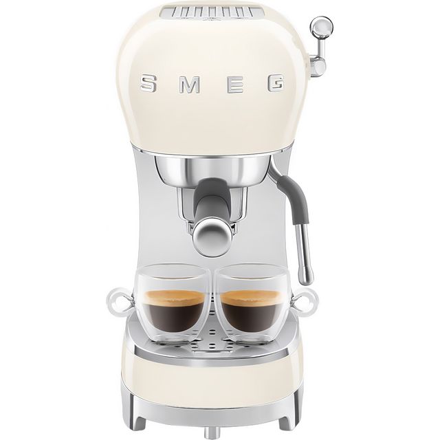 Smeg 50's Retro ECF02CRUK Espresso Coffee Machine - Cream