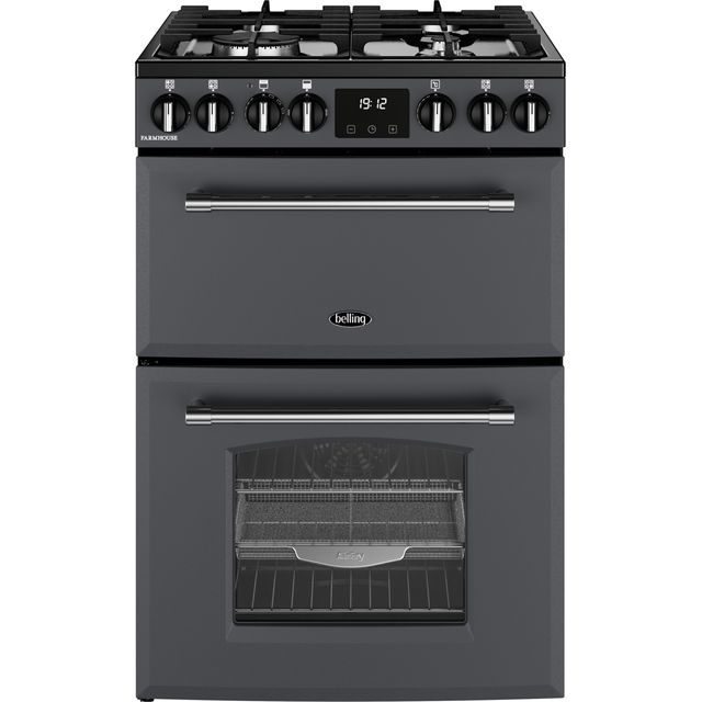 Belling Farmhouse 60DF 60cm Dual Fuel Mini Range Cooker – Anthracite – A Rated