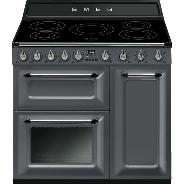 Smeg Victoria TR93IGR2 90cm Electric Range Cooker with Induction Hob - Slate Grey - A/B Rated