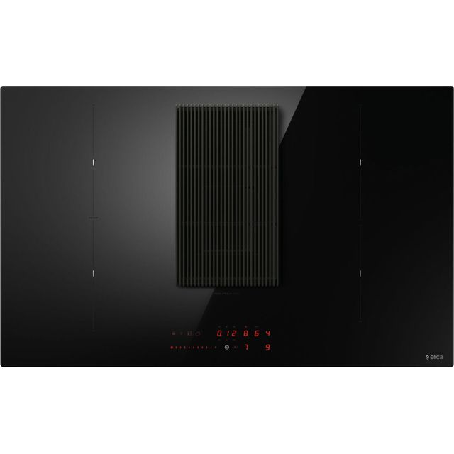 Elica NT-PRIME-S-DO 83cm Venting Induction Hob - Black - For Ducted Ventilation