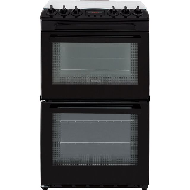 Zanussi ZCG43250BA 55cm Freestanding Gas Cooker with Full Width Electric Grill – Black – A/A Rated