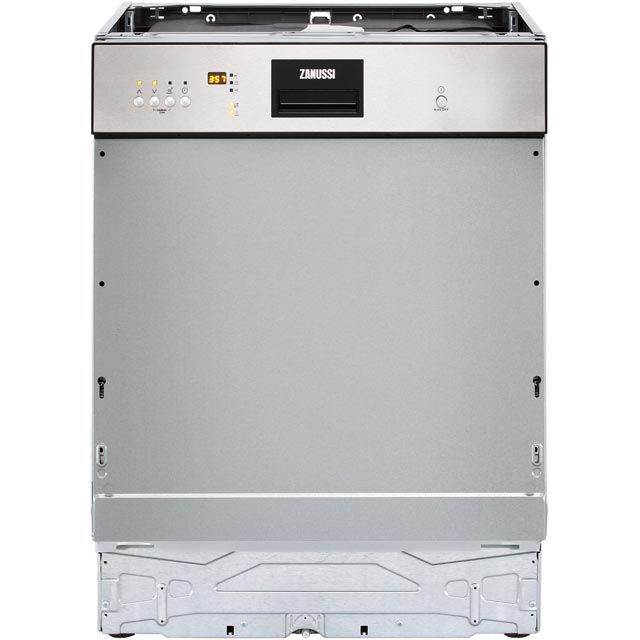Zanussi ZDI26022XA Semi Integrated Standard Dishwasher - Stainless Steel Control Panel - A++ Rated