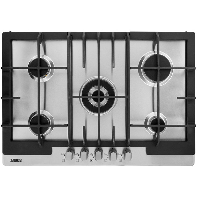 Zanussi ZGG76524XA Built In 74cm 5 Burners Gas Hob Stainless Steel New