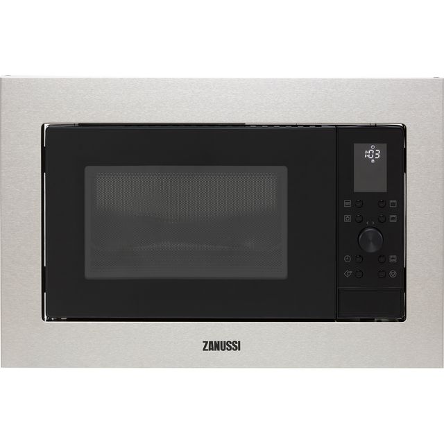 Zanussi ZMSN7DX Built In Compact Microwave With Grill - Stainless Steel - ZMSN7DX_SS - 1
