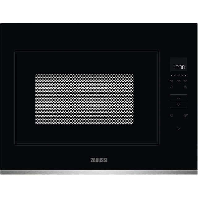 Zanussi ZMBN4SX 46cm tall, 59cm wide, Built In Microwave - Black / Stainless Steel