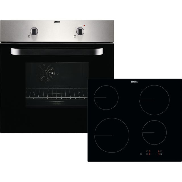 Zanussi ZPVF4131X Electric Fan Oven And Ceramic Hob Pack Stainless Steel