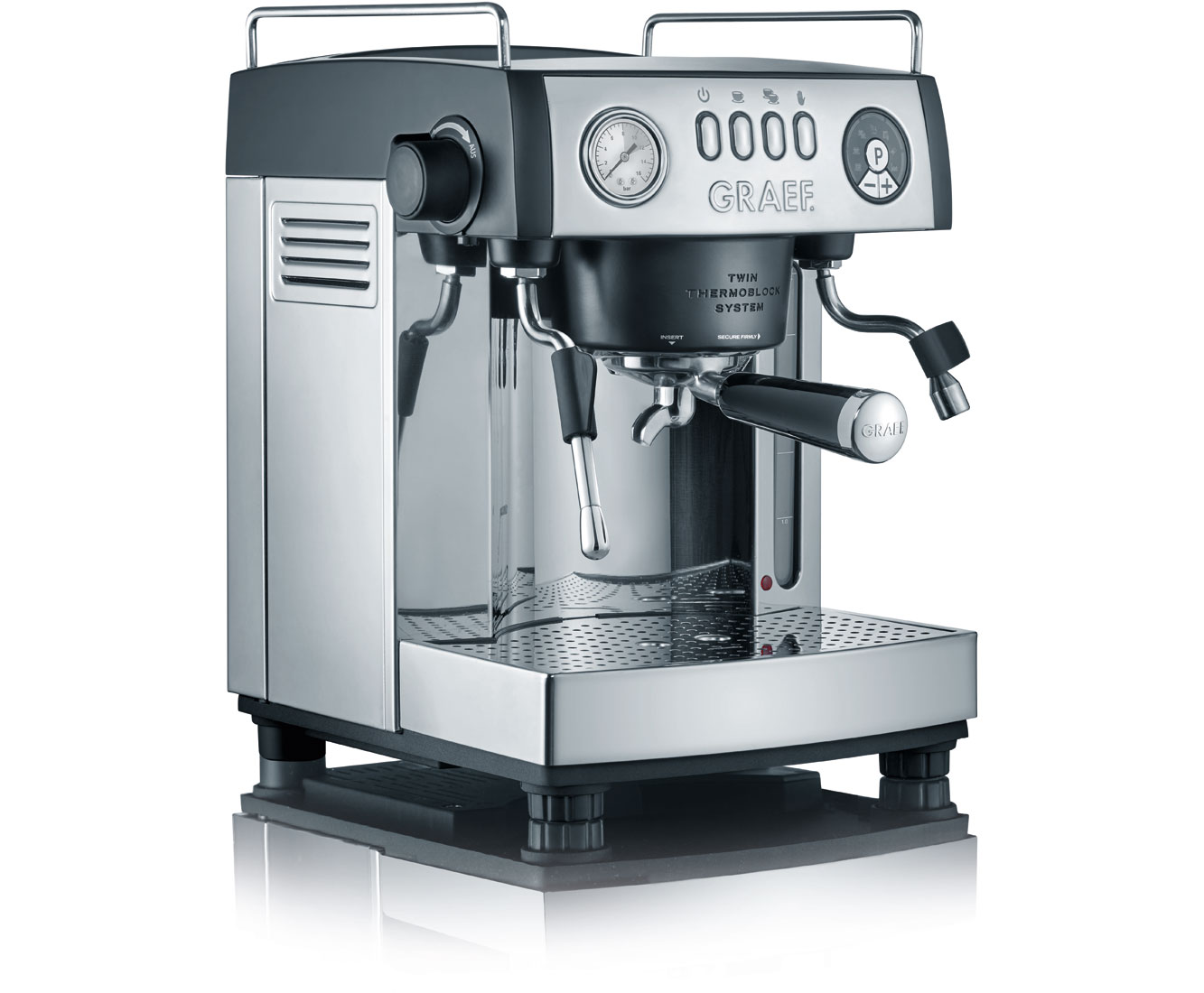 ES902EU Kaffeemaschinen - Edelstahl / Schwarz ES902EU Kaffeemaschinen - Edelstahl / Schwarz