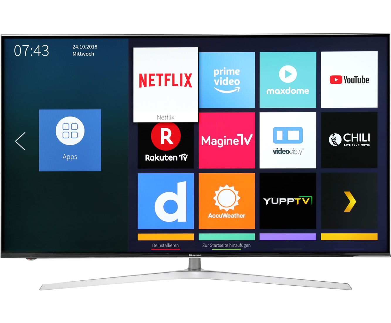H55U7A Fernseher - Aluminium H55U7A Fernseher - Aluminium