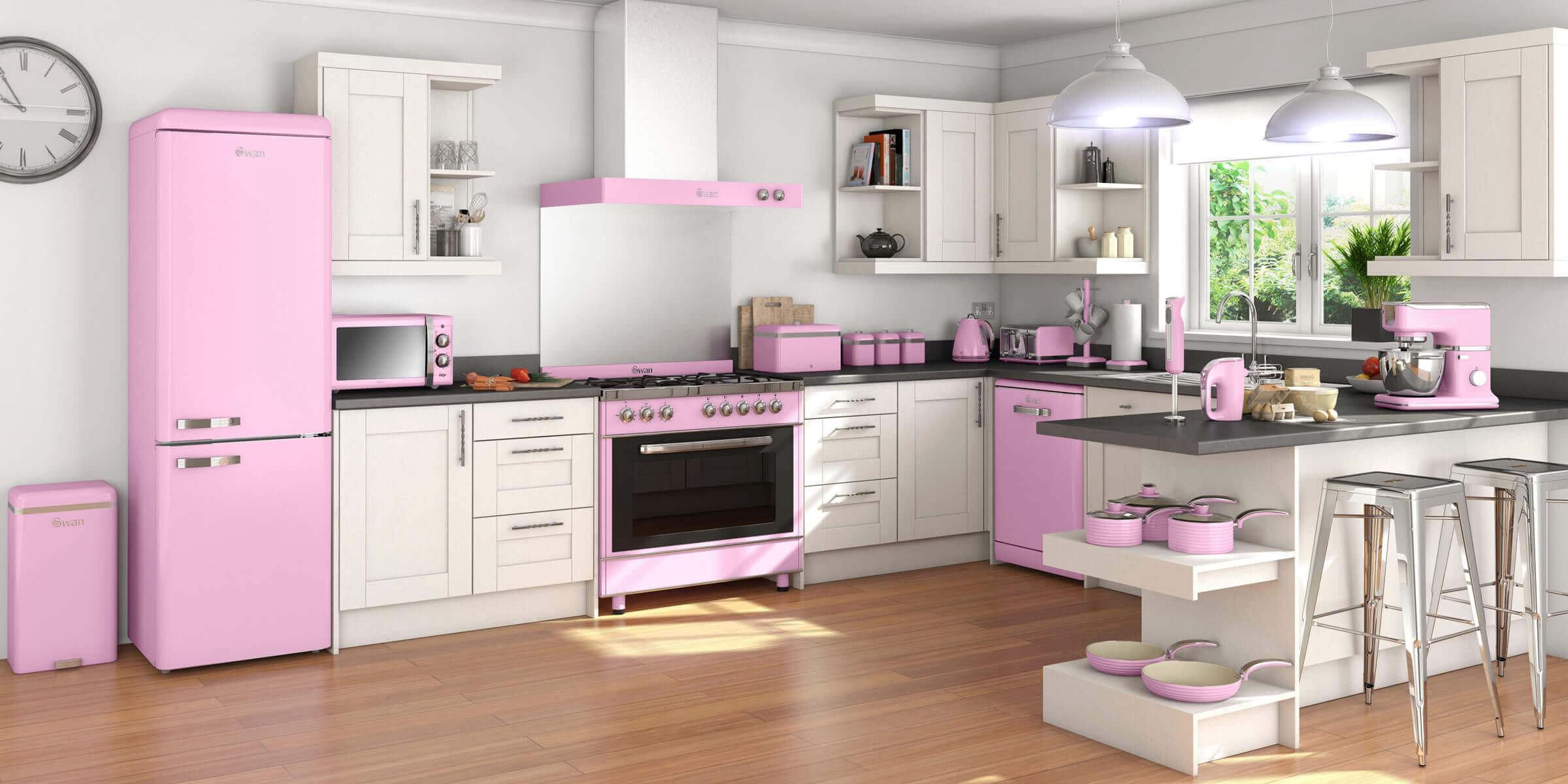 pink kitchen appliances