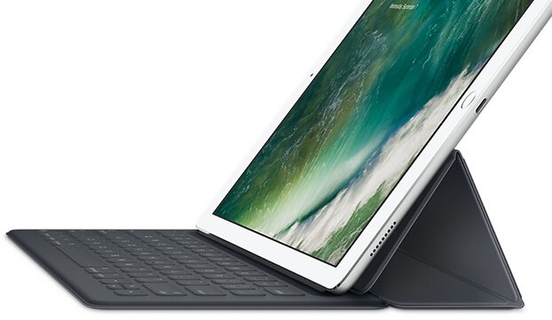 Apple iPad in a keyboard dock