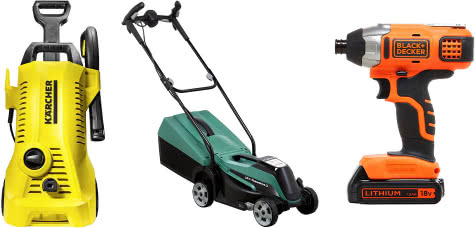 best buy products for lawn mowers, pressure washers, and power drills