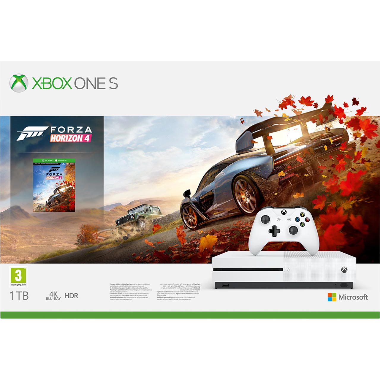 Xbox One S 1TB with Digital Download Code for Forza Horizon 4 White