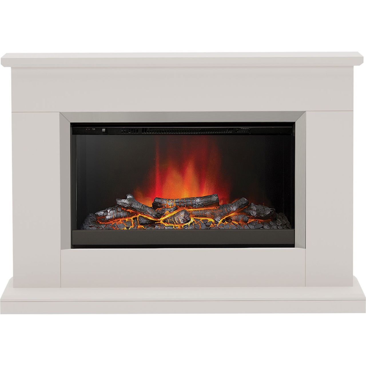 BeModern Hansford 3727 Log Effect Suite And Surround Fireplace - Cashmere