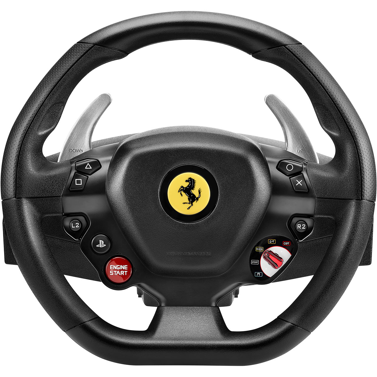 T80 Ferrari 488 GTB Edition Steering Wheel & Pedals Black 3362934110314
