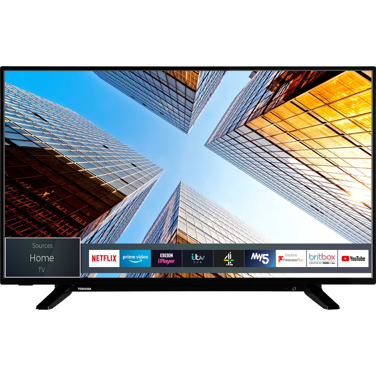 Toshiba 43UL2063DB 43 Inch TV Smart 4K Ultra HD LED Freeview HD 3 HDMI ...