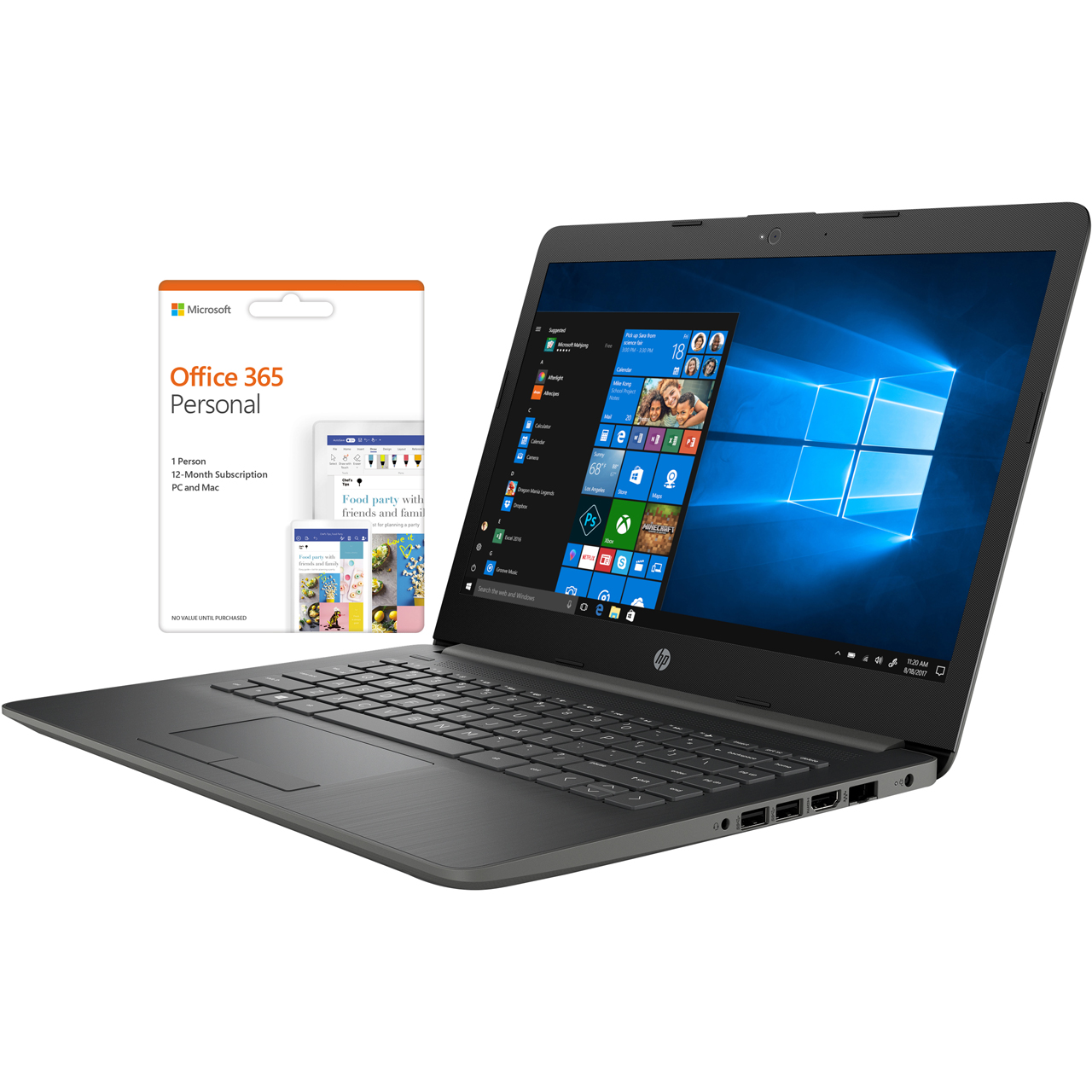 HP Notebook 14cm0981na 14" Laptop 32GB AMD A4 includes Office 365