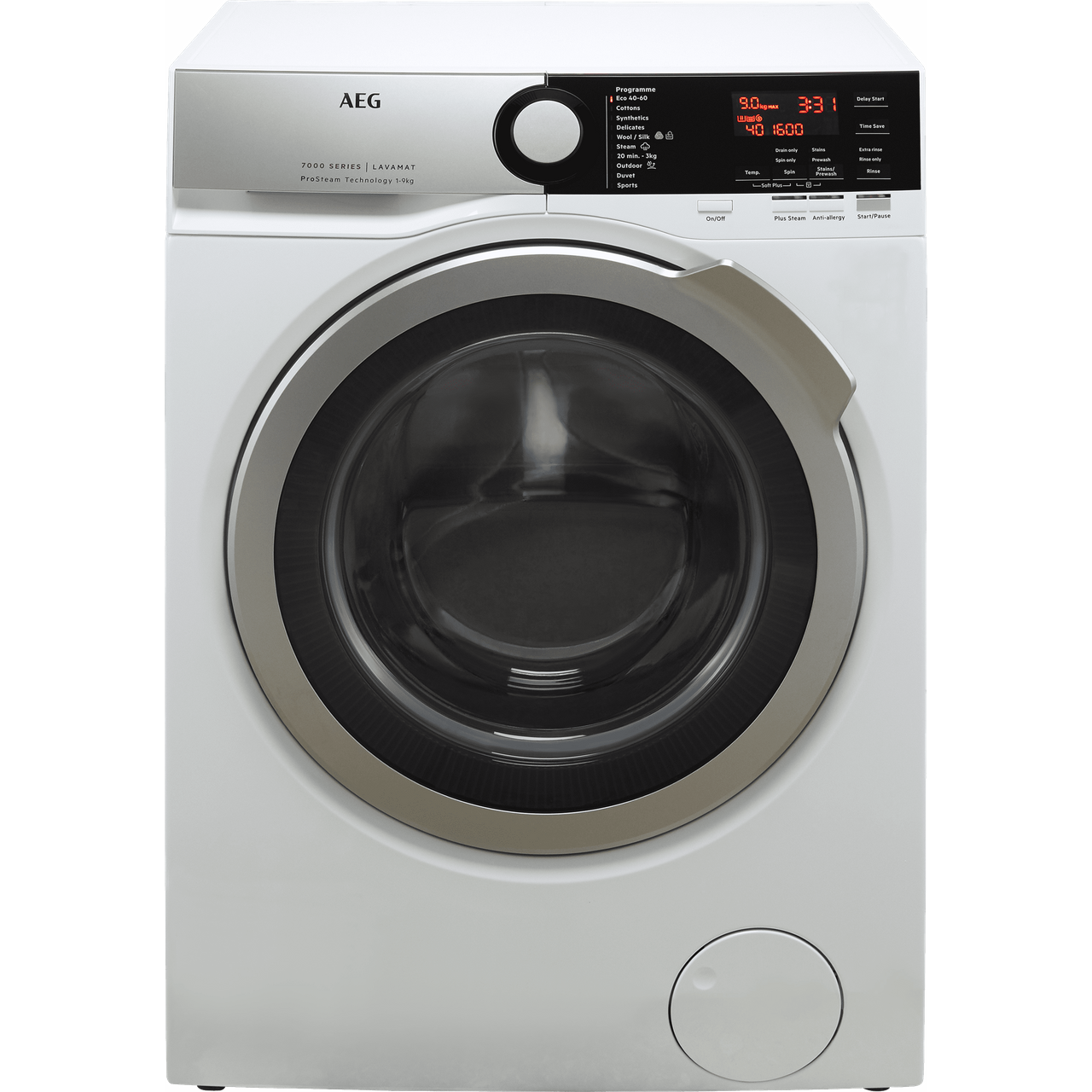 AEG ProSteam® Technology 9Kg Washing Machine - White - A Rated