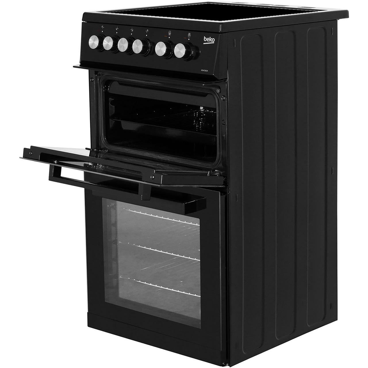 Beko KDVC563AK Free Standing A/A Electric Cooker with Ceramic Hob 50cm Black 5023790043700 | eBay