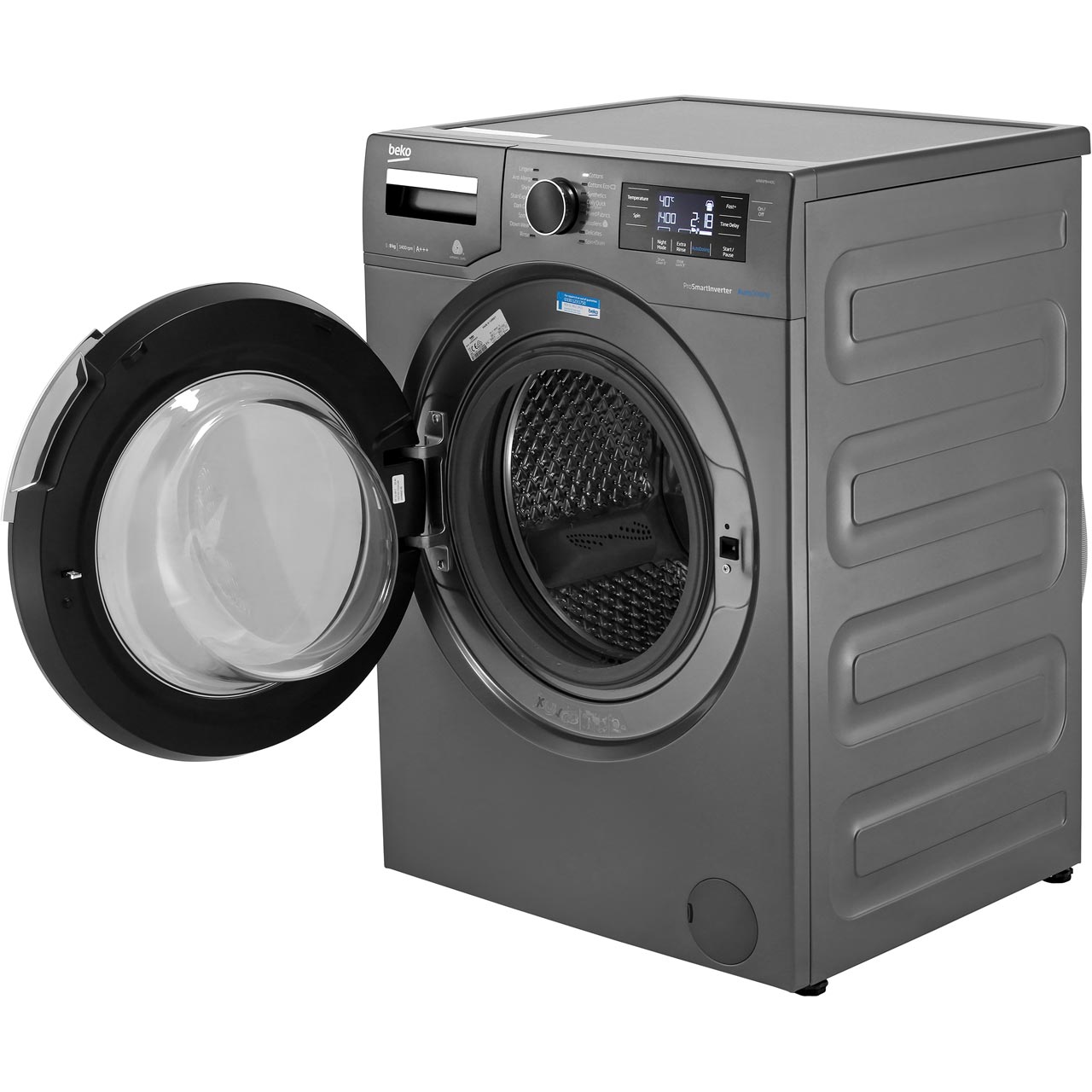 Beko WR84PB44DG A+++ 8Kg 1400 RPM Washing Machine Graphite New 5023790044455 eBay