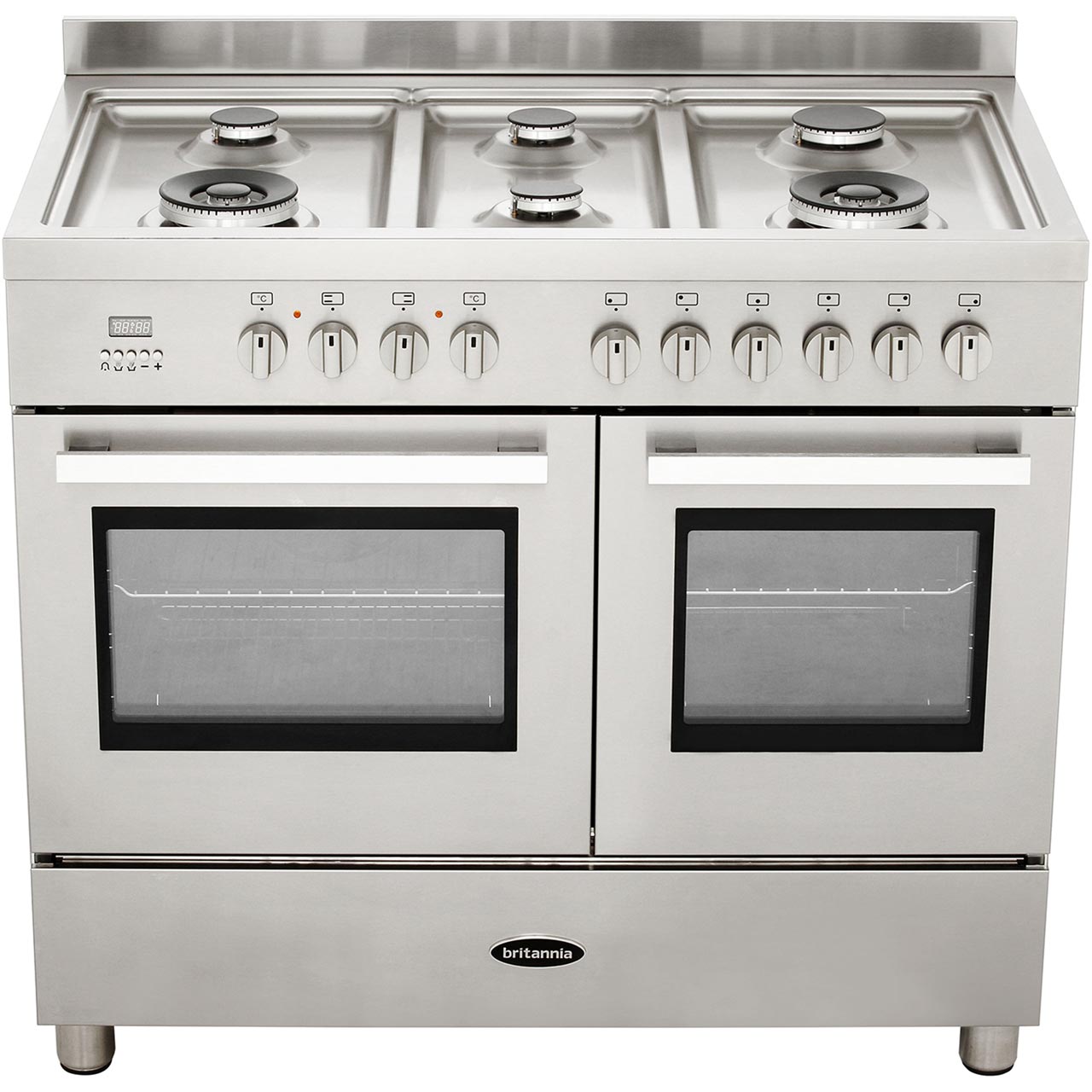 Britannia 544446307 Stanza 100cm 6 Burners A/A Dual Fuel Range Cooker Black eBay