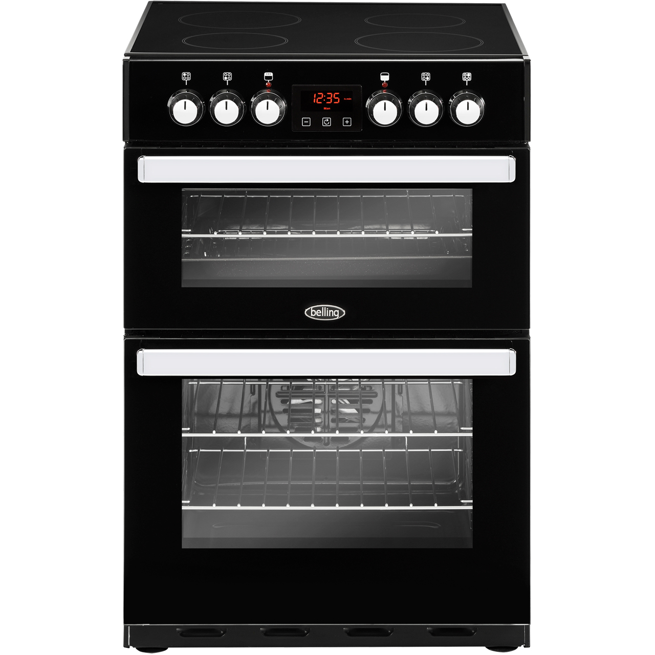 black electric oven and hob