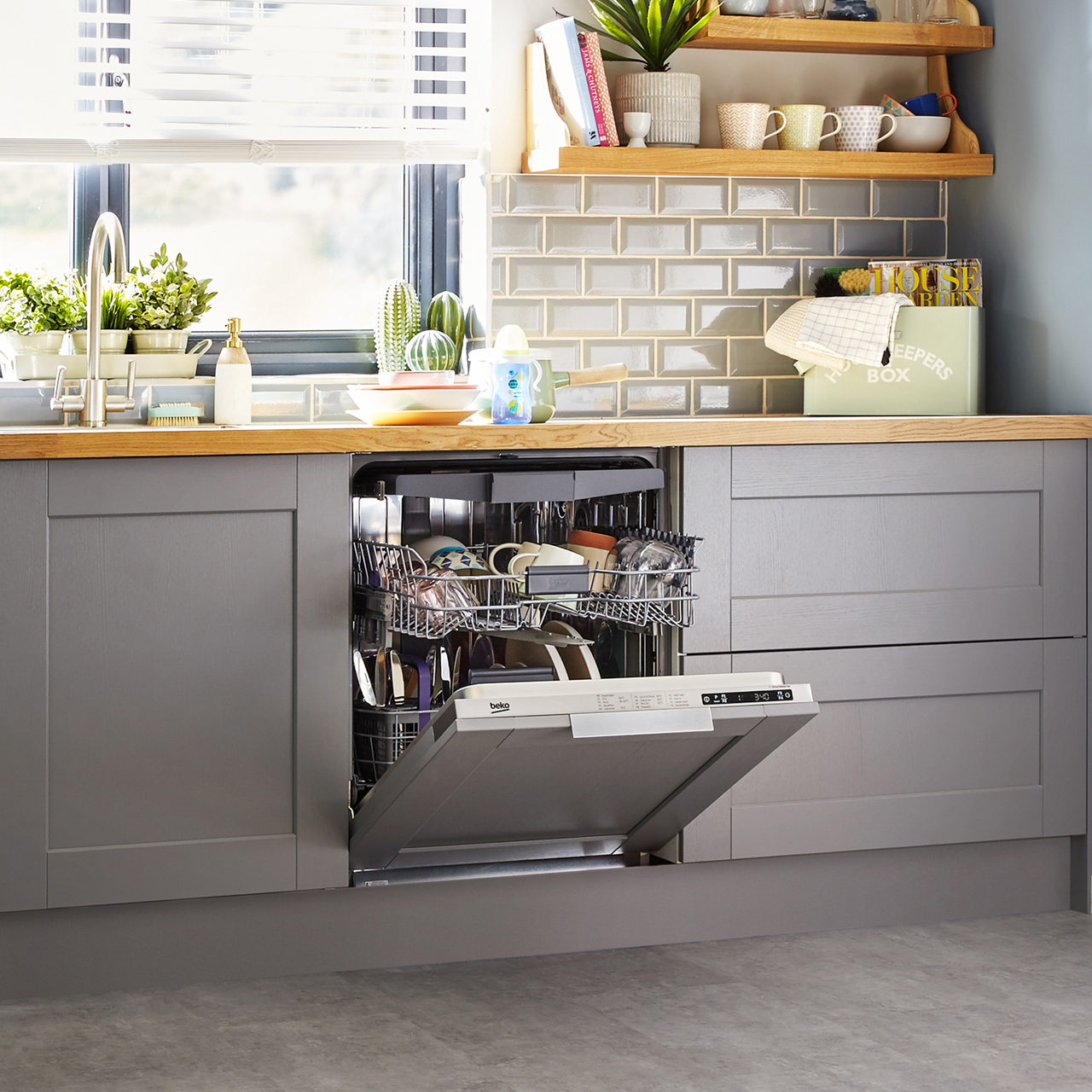 beko din28r22 fully integrated standard dishwasher