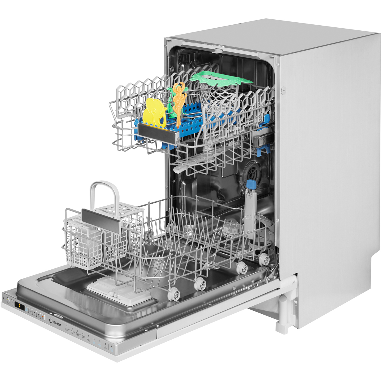 Indesit DSIO3T224EZUK A++ Fully Integrated Dishwasher Slimline 45cm 10