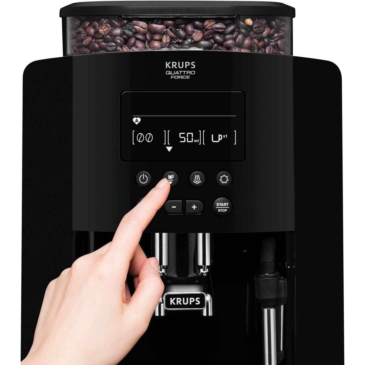 Krups EA817040 Arabica Digital Bean To Cup Coffee Machine 1450 Watt 15 ...