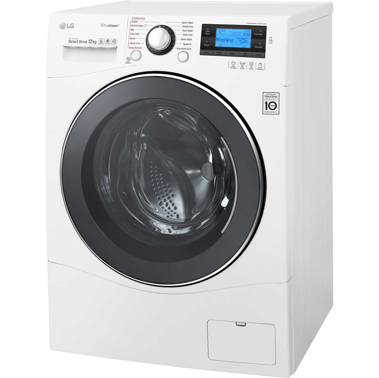 LG FH495BDN8 TrueSteam™ A+++ 12Kg 1400 RPM Washing Machine Black New | eBay