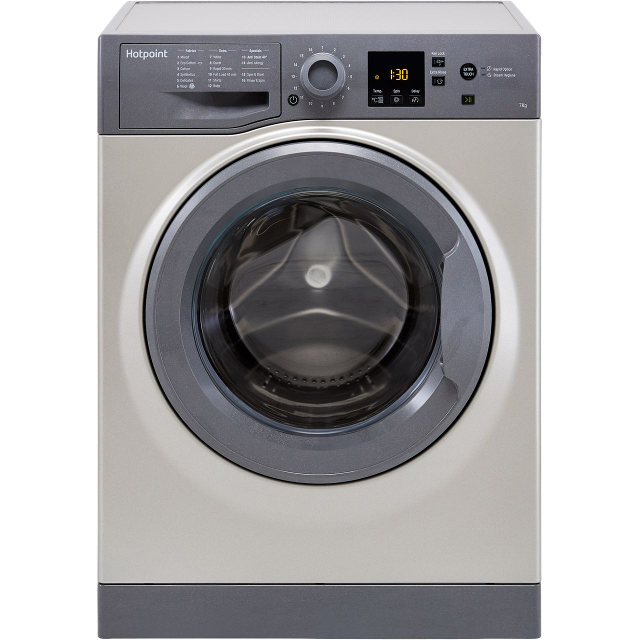 Can You Wash A Double Duvet In A 7kg Washing Machine Hotpoint Nswm743ugguk 7kg Washing Machine With 1400 Rpm Graphite A Rated
