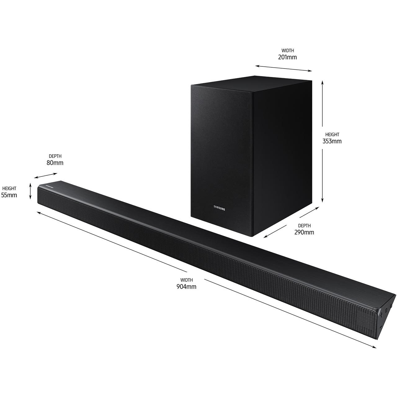 Samsung HW-R530/XU 290 Watt Soundbar Bluetooth with Wireless Subwoofer