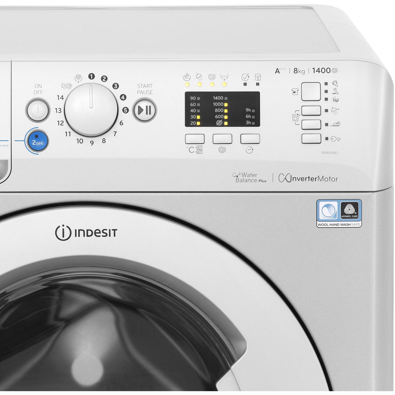 Indesit BWA81483XWUK Innex A+++ Rated 8Kg 1400 RPM Washing Machine