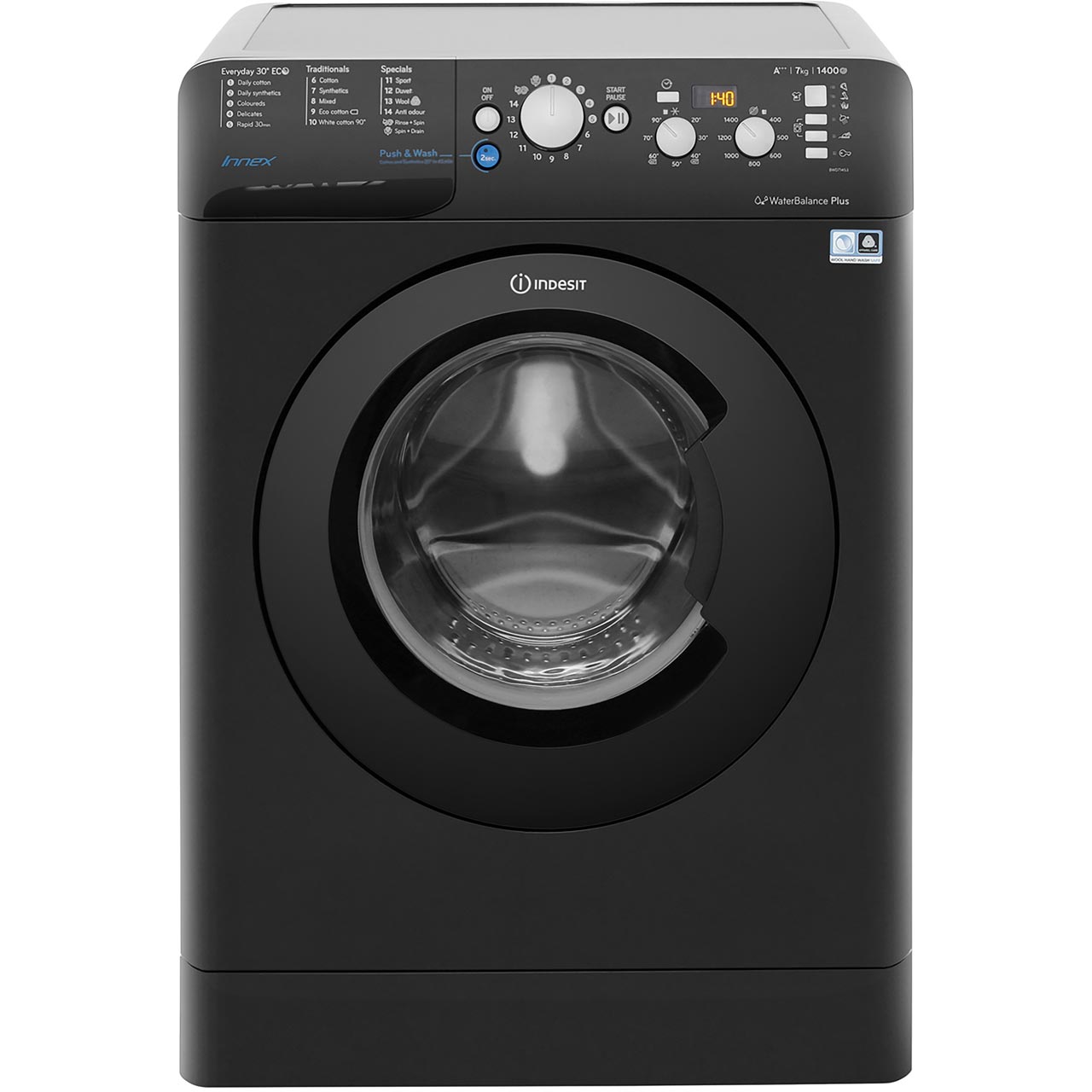 Bwd71453kuk Black Indesit Washing Machine Ao Com