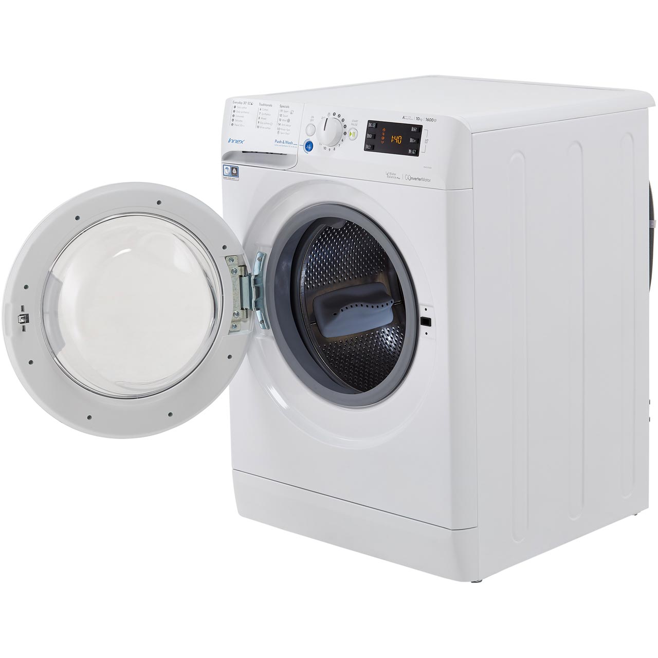 Indesit BWE101684XWUK Innex A+++ Rated 10Kg 1600 RPM Washing Machine ...