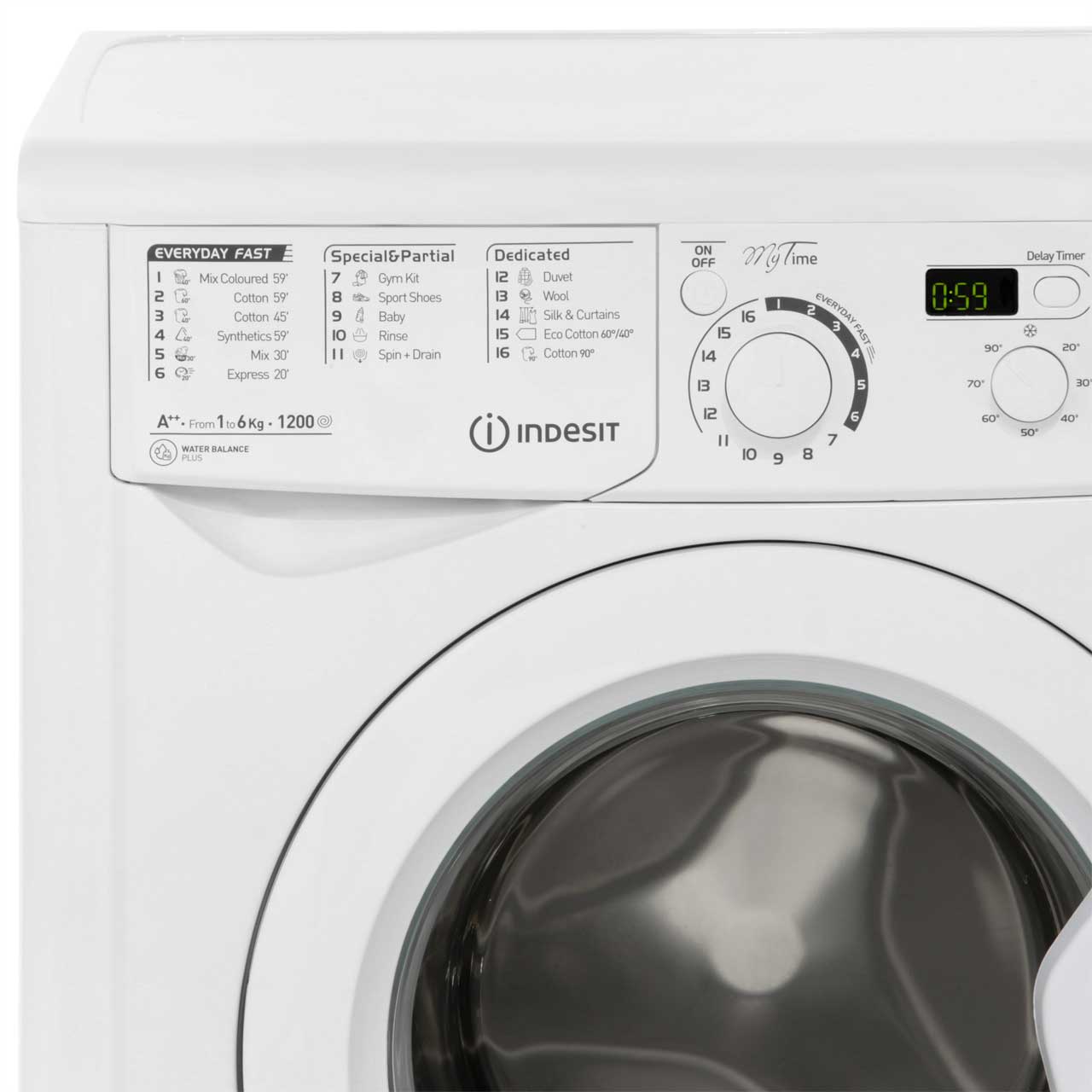 Indesit EWSD61252W My Time A++ Rated 6Kg 1200 RPM Washing Machine White