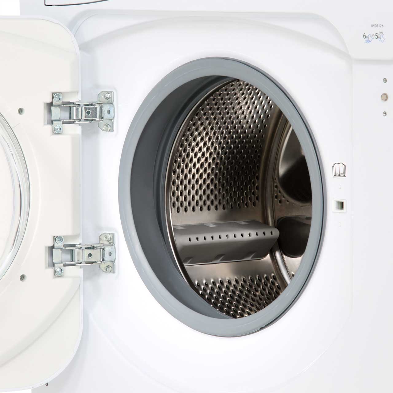 Indesit IWDE126 Eco Time Built In 6Kg Washer Dryer White New from AO