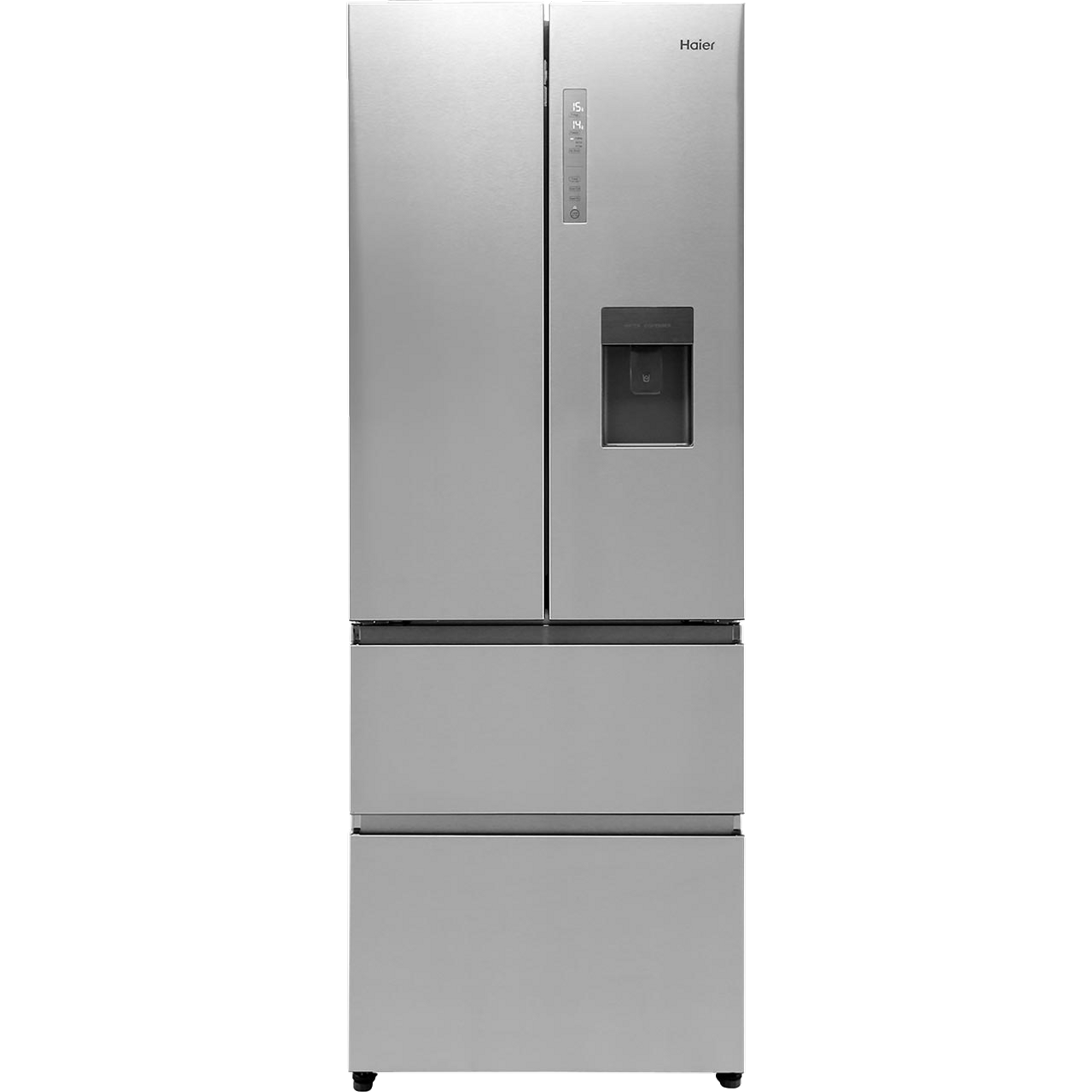 Haier 60/40 Total No Frost Fridge Freezer - Stainless Steel Effect - F Rated