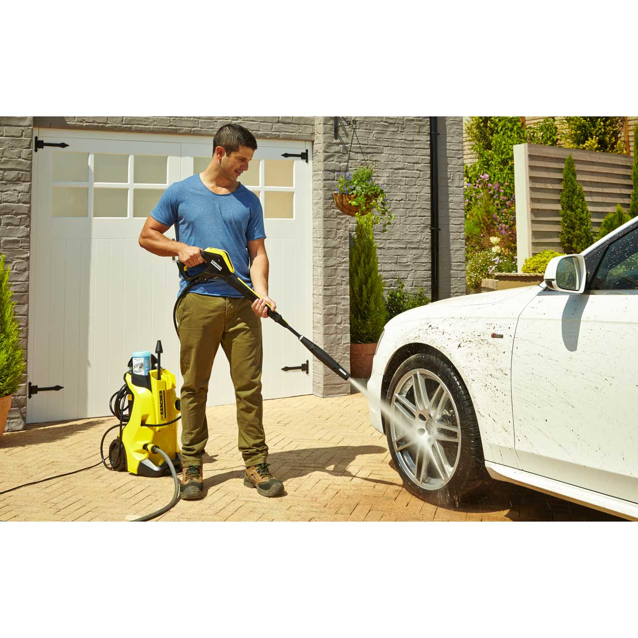 Karcher K4 Full Control Home Pressure Washer with T350 Patio Cleaner
